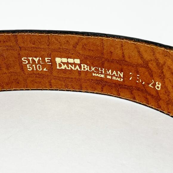 Vintage Dana Bachman Brown Leather Belt With Brass Buckle Italy